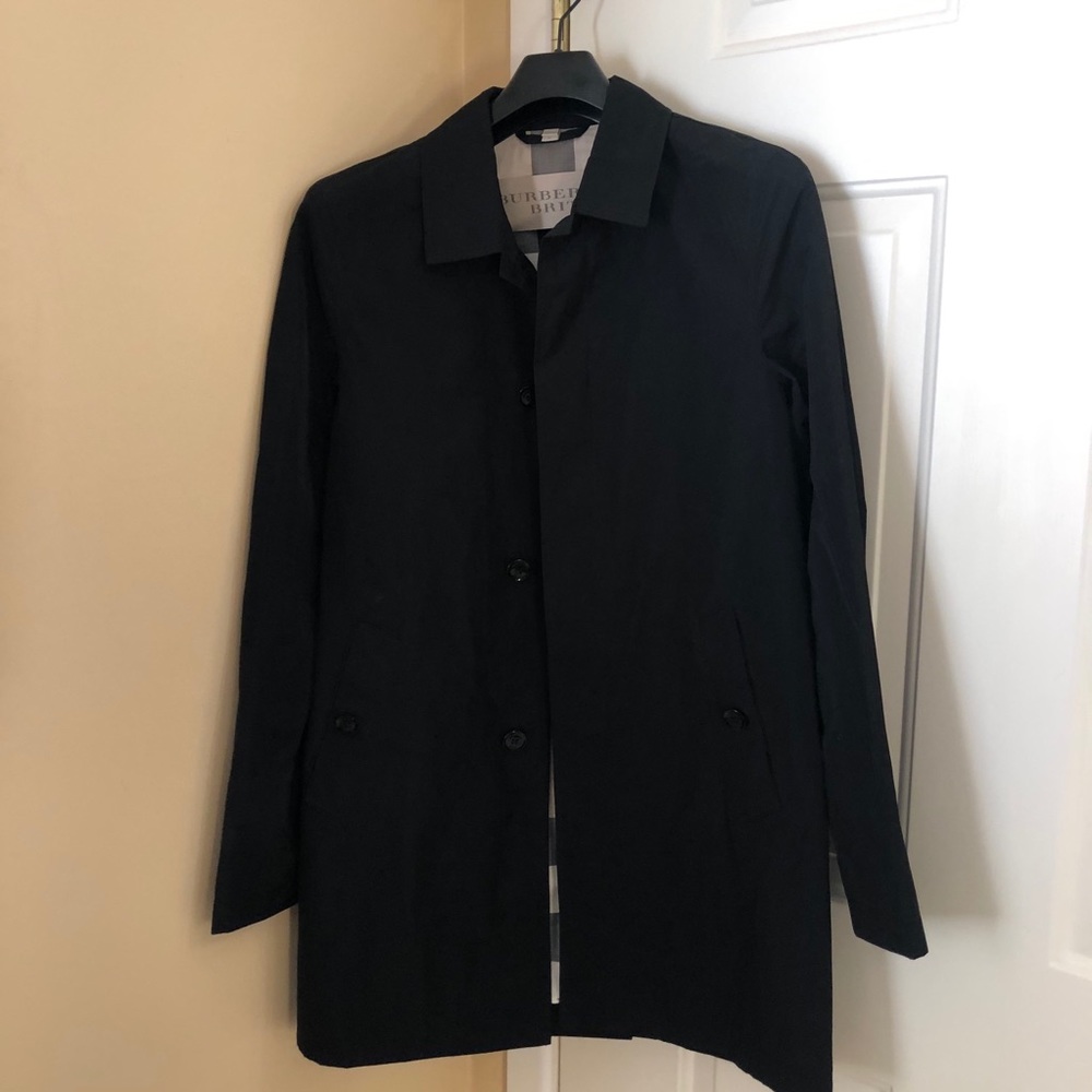 Classic Burberry Men’s Black Rain/Car Coat (M)
